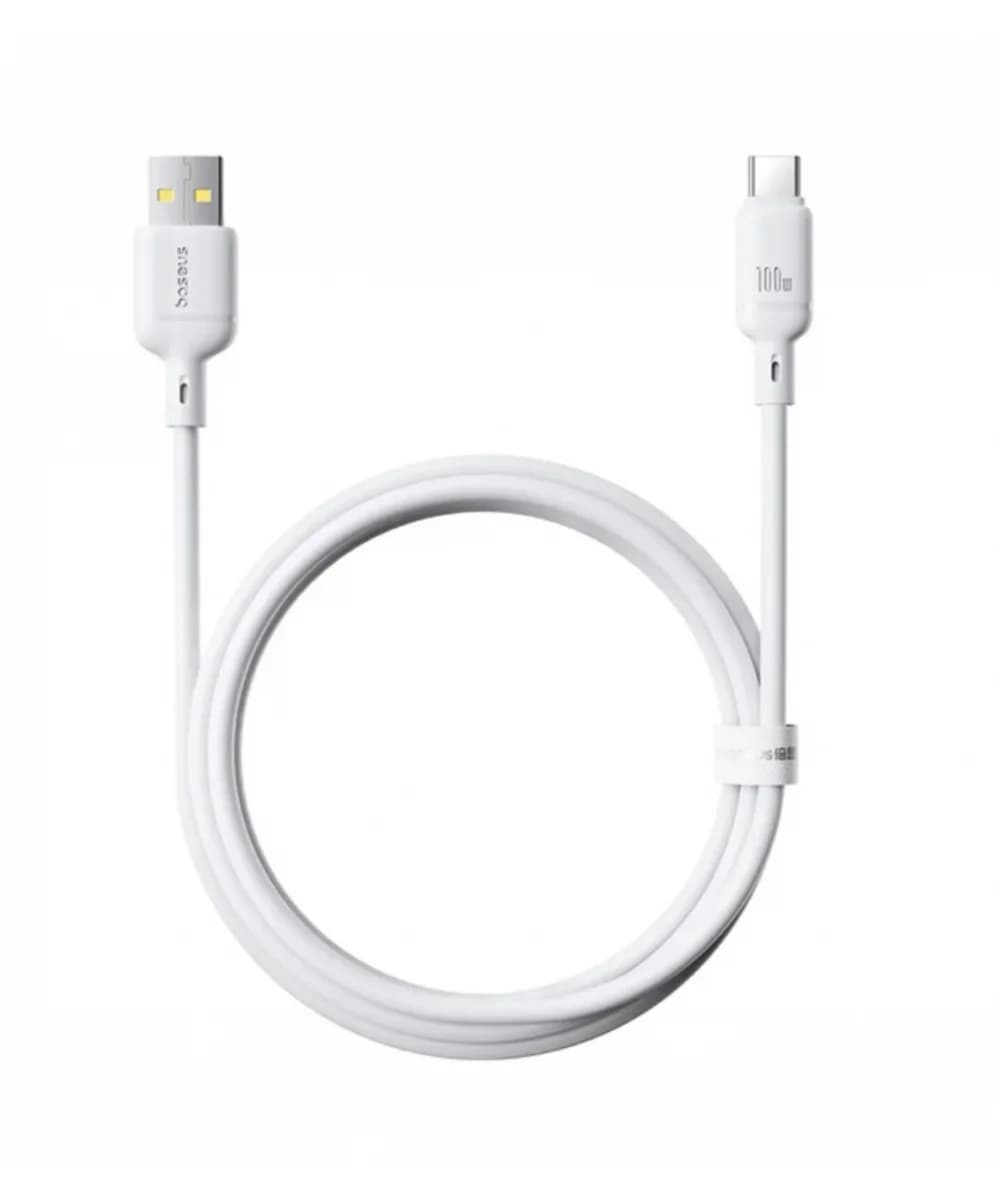 Cabo Silky Series Carregamento Rápido USB para Type-C 100W 1m Branco