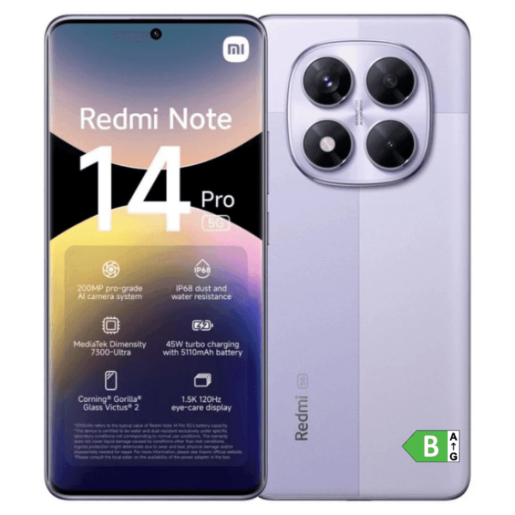 Xiaomi Redmi Note 14 Pro 5G 6.67" Dual SIM 8GB/256GB Lavender Purple
