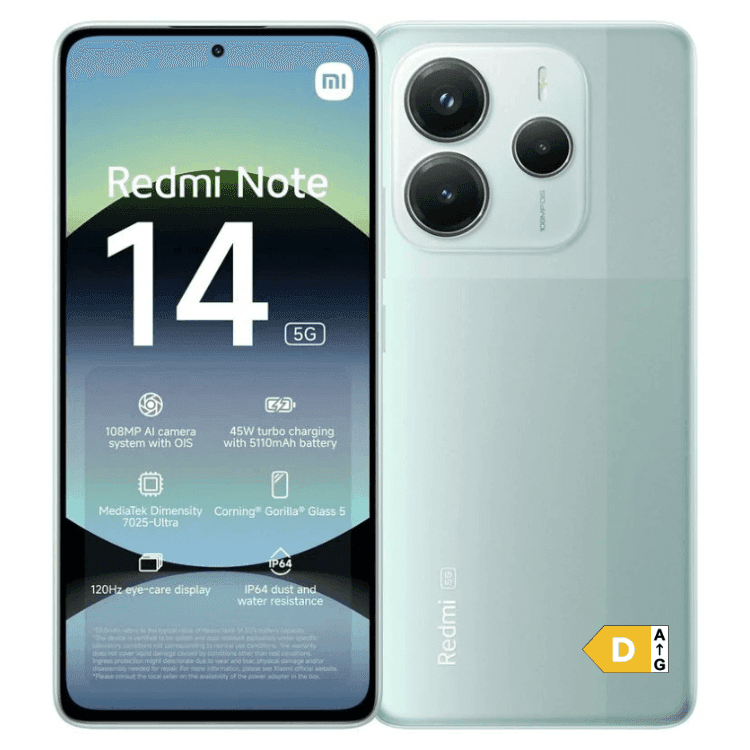 Xiaomi Redmi Note 14 5G 6.67″ Dual SIM 8GB/256GB Verde