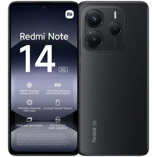 Xiaomi Redmi Note 14 5G 6.67" Dual SIM 8GB/256GB Midnight Black