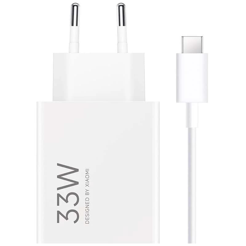 Xiaomi 33W HyperCharge Combo USB Tipo-A Branco – Carregador + Cabo
