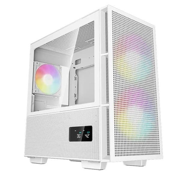 Deepcool Caixa CH360 Digital Matx Vidro Temperado Branca