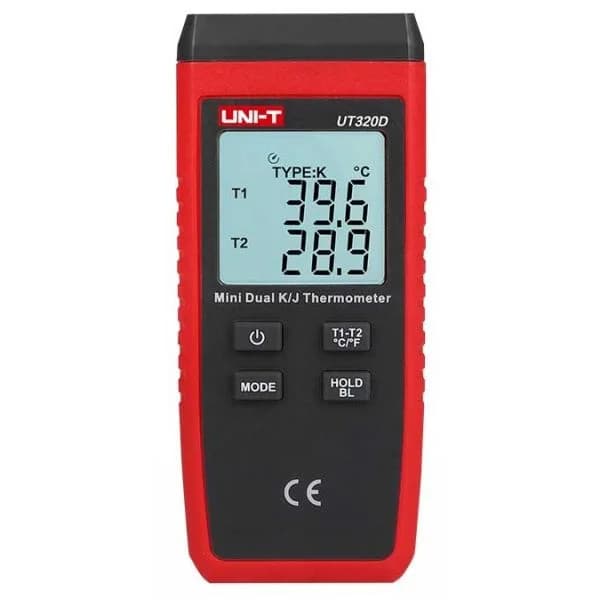 Uni-T Termómetro Digital de 2 Leituras Simultâneas com Sondas - UT320D