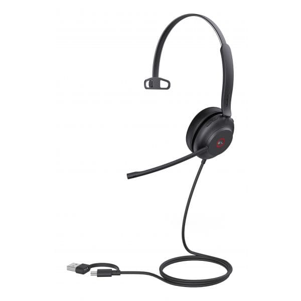 Yealink Headset UH37 Mono Teams Monofónico USB-C/A Preto