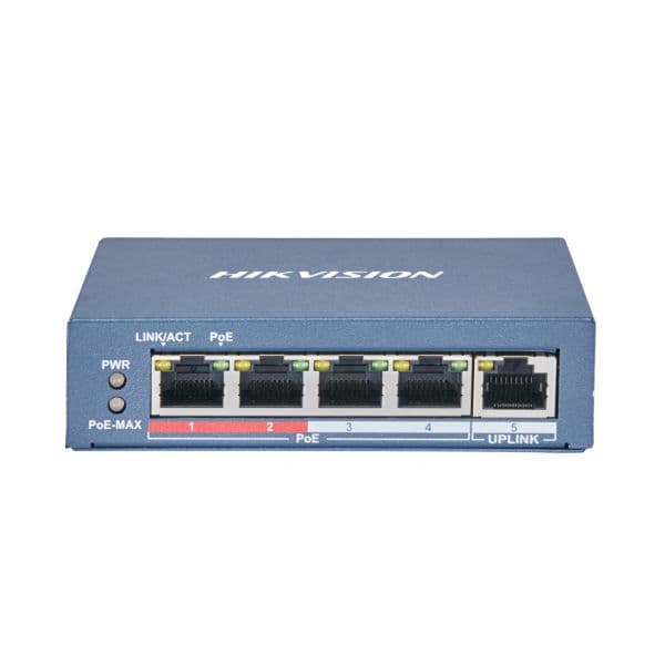 Hikvision Switch 4 Portas PoE DS-3E0105P-E(B)