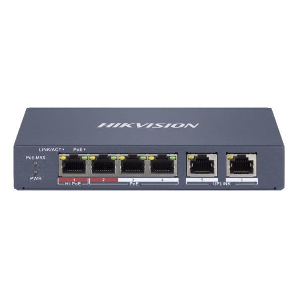 Hikvision Switch 6 Portas DS-3E1106HP-EI