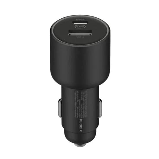Xiaomi 67W Car Charger Carregador Carro 2x USB-C + Cabo USB-C Preto