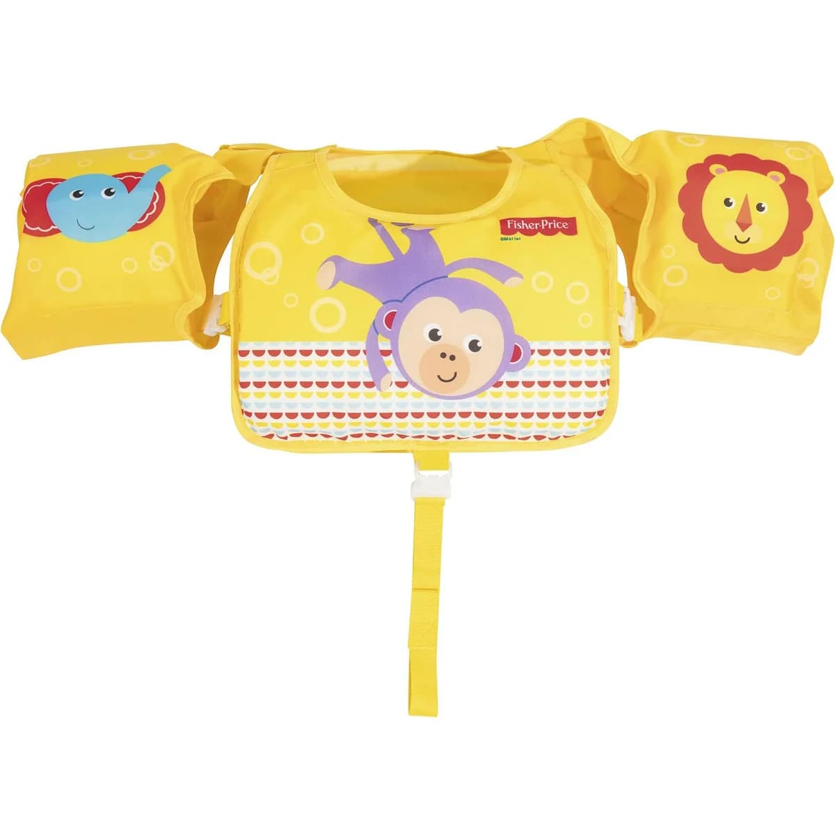 Colete Flutuante Infantil com Braçadeiras Bestway Swim Pal Amarelo Animais