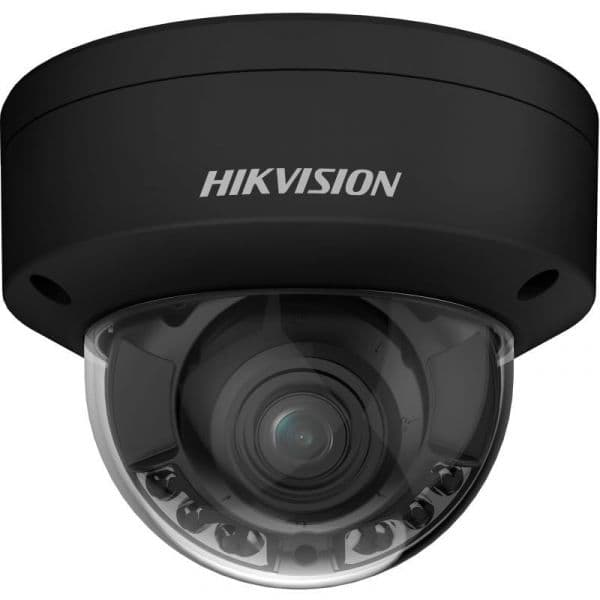 Hikvision Câmara IP DS-2CD2747G2HT-LIZS(2.8-12)/eF/BLK 4 MP Smart Hybrid Light ColorVu Motorized Varifocal Dome PoE IP67 Black