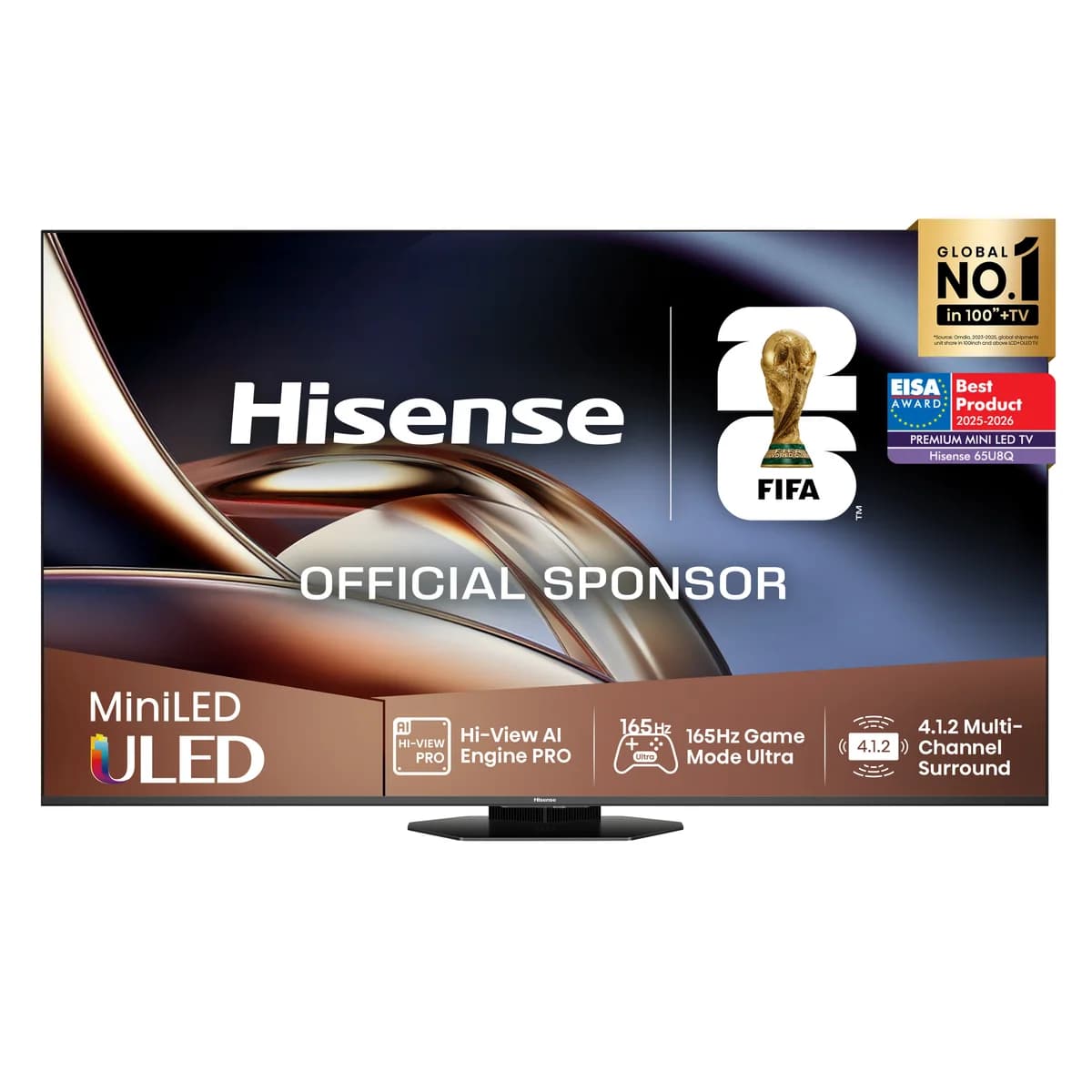TV Hisense 65" 65U8Q Mini-LED UHD 4K SmartTV