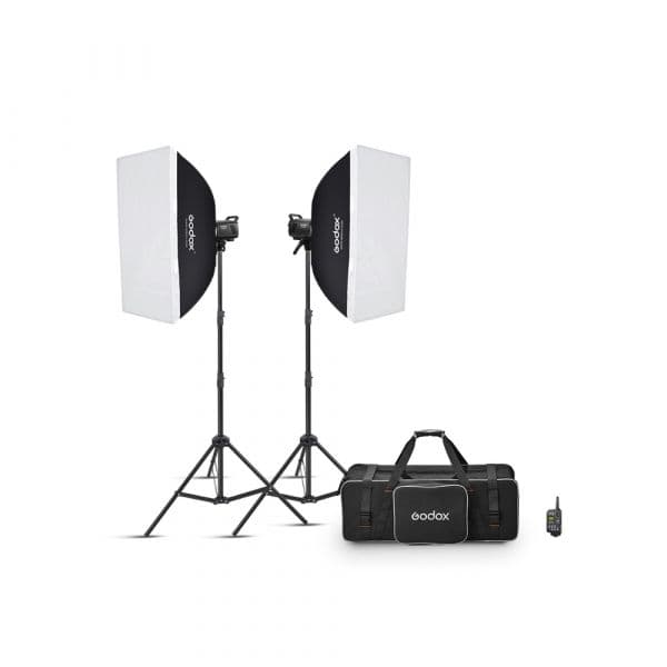 Godox MS200V-F Kit de 2 Flash de Estúdio (com Suportes, Softbox E Sa - GODOXD243461