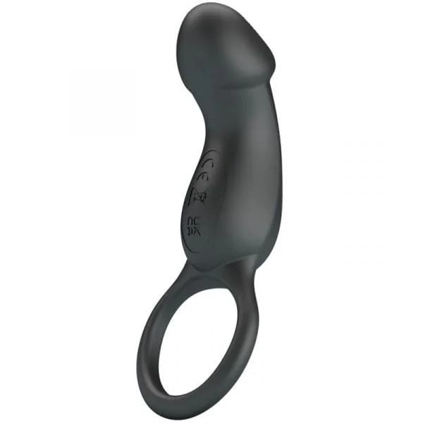 Pretty Love Trae Anel Vibratório com Estimulador Preto