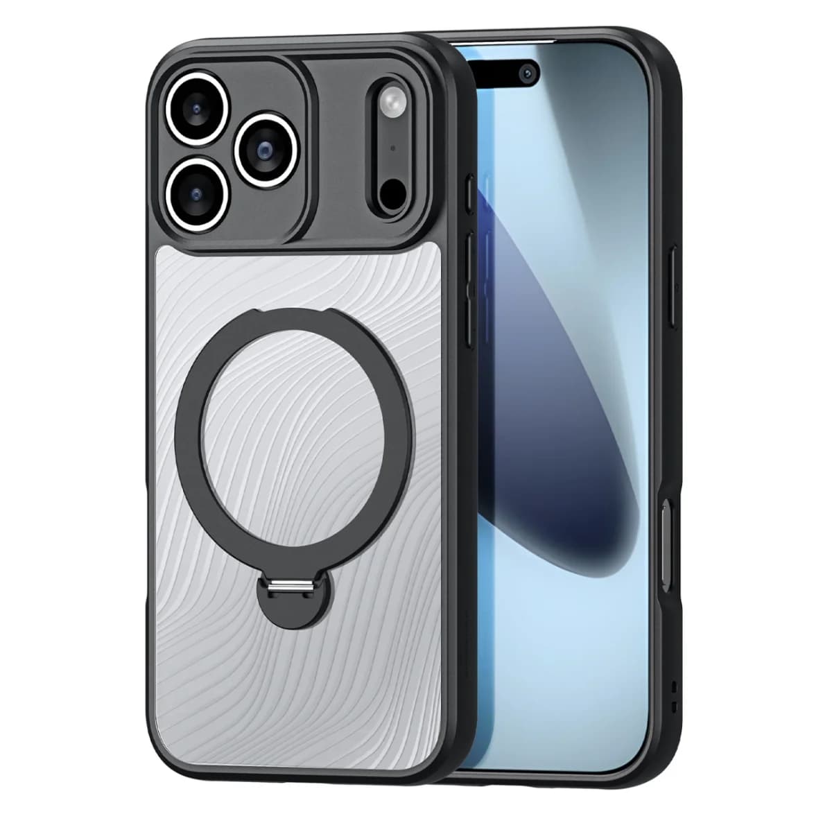 Capa iPhone 17 Pro Max Dux Ducis Aimo Mag Stand Preto