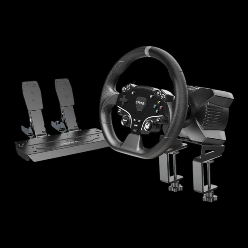 Conjunto MOZA Racing R3 Racing Simulator PC ( Base Volante Direct Drive R3 + Volante ES + Pedais SR-P Lite + Suporte de Mesa R5)