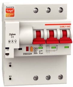 MOES ZCB-3P100M - Disjuntor DIN Zigbee 3P 100A Monitor Energia