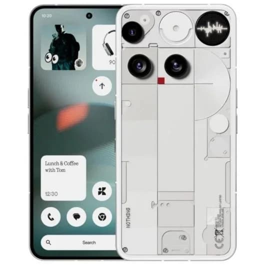 Nothing Phone (3) · Smartphone 5G · 12GB RAM · 256GB · White · Ecrã 6,67″ OLED 120Hz · Câmaras 50MP · Bateria 5150mAh
