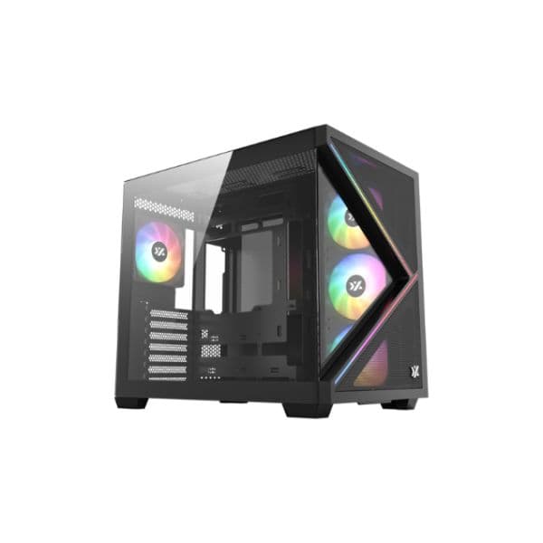 XYZ QUBEX ATX, Micro-ATX, ITX aRGB Preto