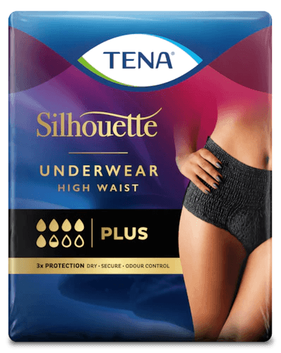 Tena Silhouette Plus Cintura Alta Negro Tamanho L 8 Unidades