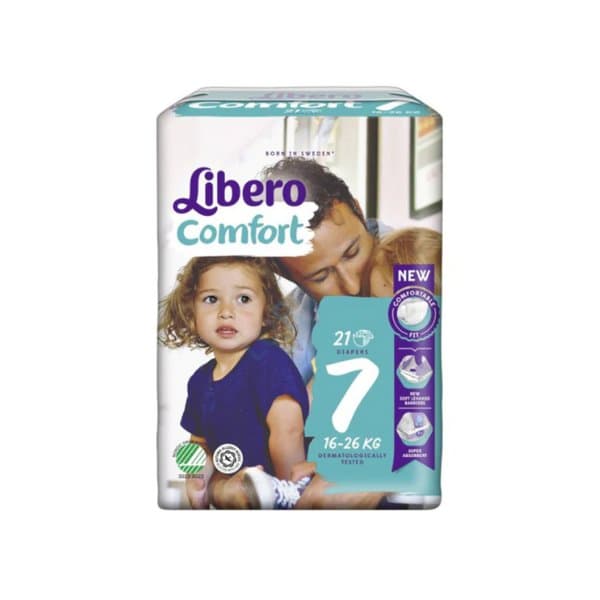 Libero Comfort Fraldas Tamanho 7 16-26Kg - PACK 6x21unid