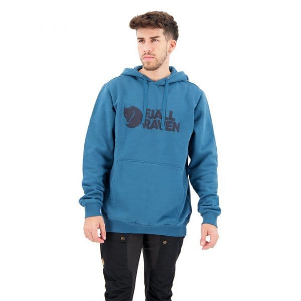 Fjällräven Logo Hoodie Azul M Homem