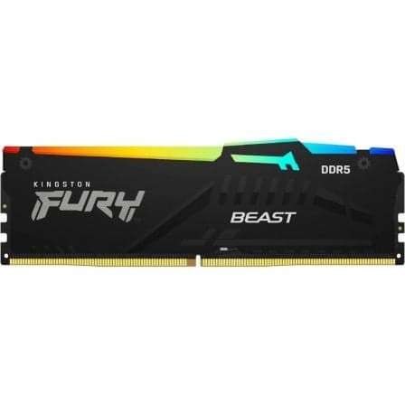 Memória RAM Kingston Fury Beast RGB 8GB DDR5 (1x8GB) 5600 MHz (Kf556c40bba-8) - 740617328608