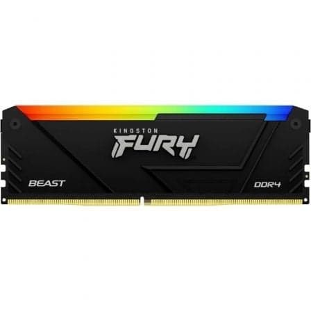 Memória RAM Kingston 8GB Fury Beast RGB DDR4 3600MHz CL17 Black - KF436C17BB2A/8