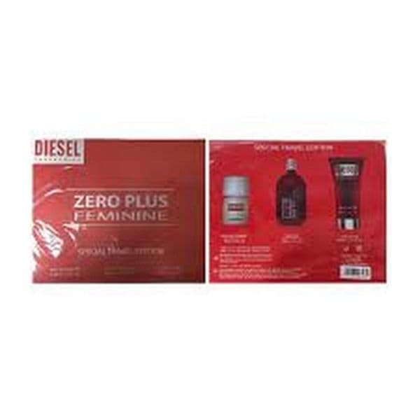 Diesel Zero Plus Feminine Eau de Toilette 75ml + Creme Corporal Perfumado 100ml + Eau de Toilette 30ml Coffret