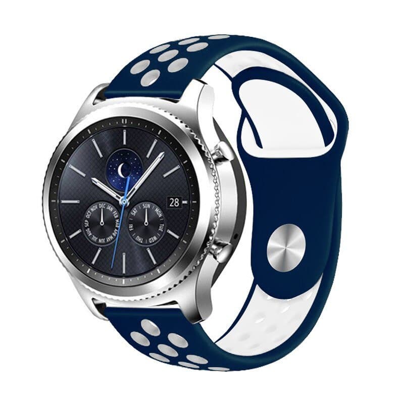 Bracelete SportyStyle para Amazfit GTR 3 - 47mm - Azul Escuro / Branco