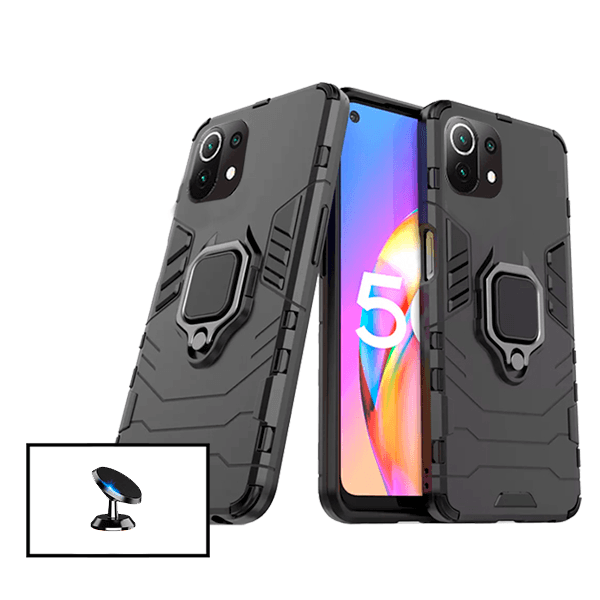 Kit Suporte Magnético de Carro + Capa 3X1 Military Defender para Xiaomi Mi 11 Pro