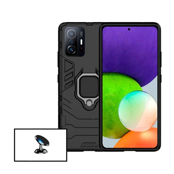 Kit Suporte Magnético de Carro + Capa 3X1 Military Defender para Xiaomi 11T Pro