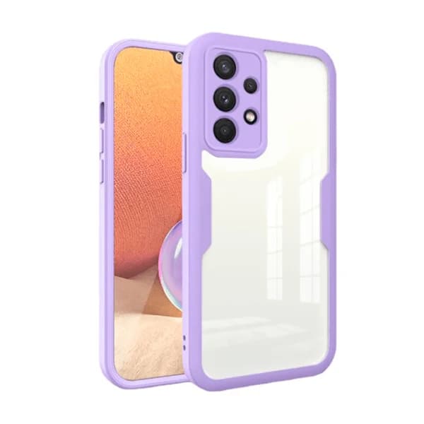 Capa Anti-Crash 360 Protection á Prova de Choque Frente e Verso para Samsung Galaxy A52 - Roxo