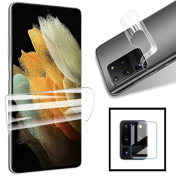 Película Protectora de Hydrogel Verso Com Bordas Laterais para Samsung Galaxy A20