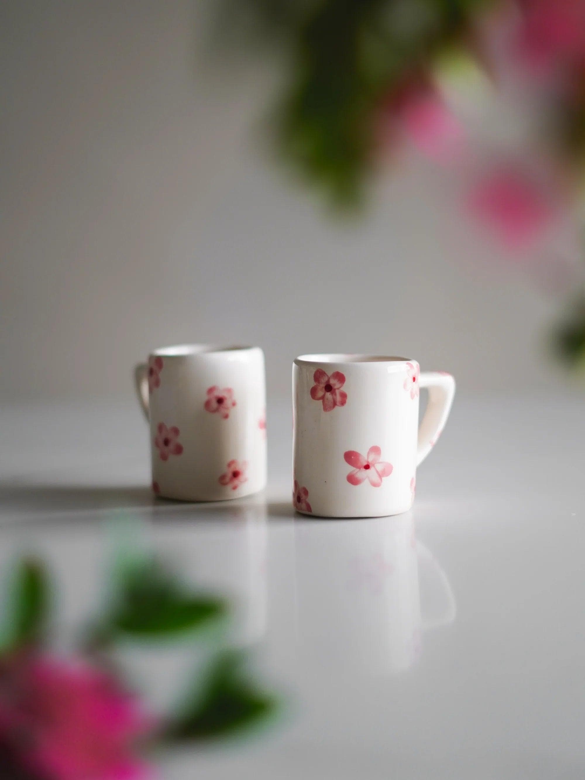 Ceramor Cerâmica Conjunto 2 Chávenas de Café Flor de Cerejeira 65ml