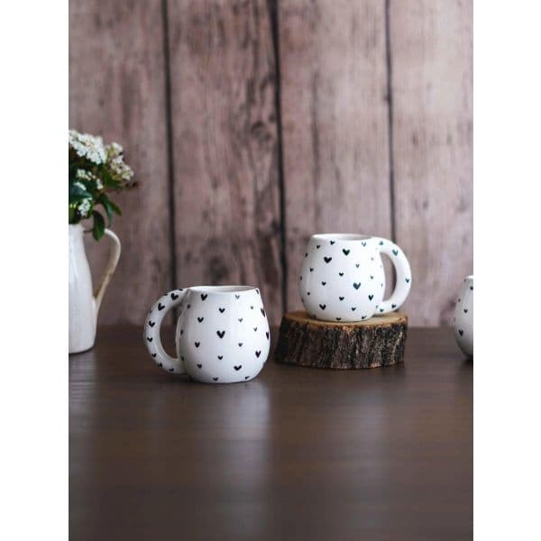 CerAmor Cerâmica Caneca Corações Pretos