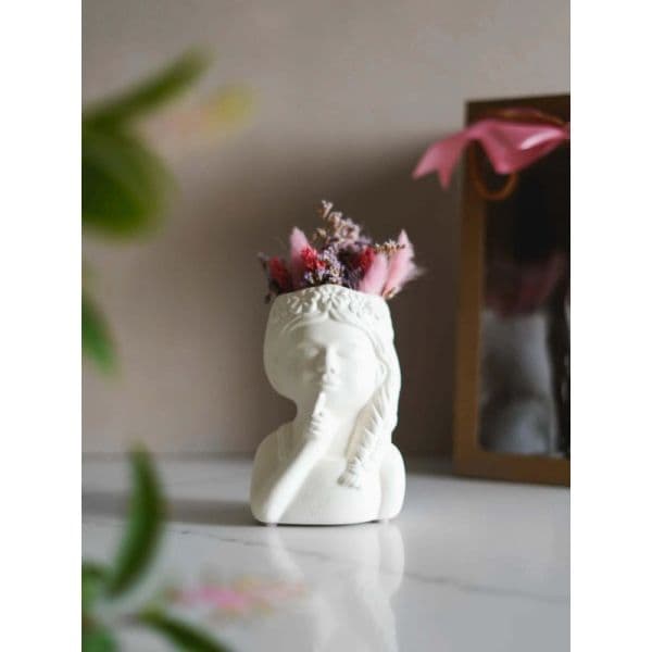Ceramor Cerâmica Jarra Mini Entrelaçados com Flores