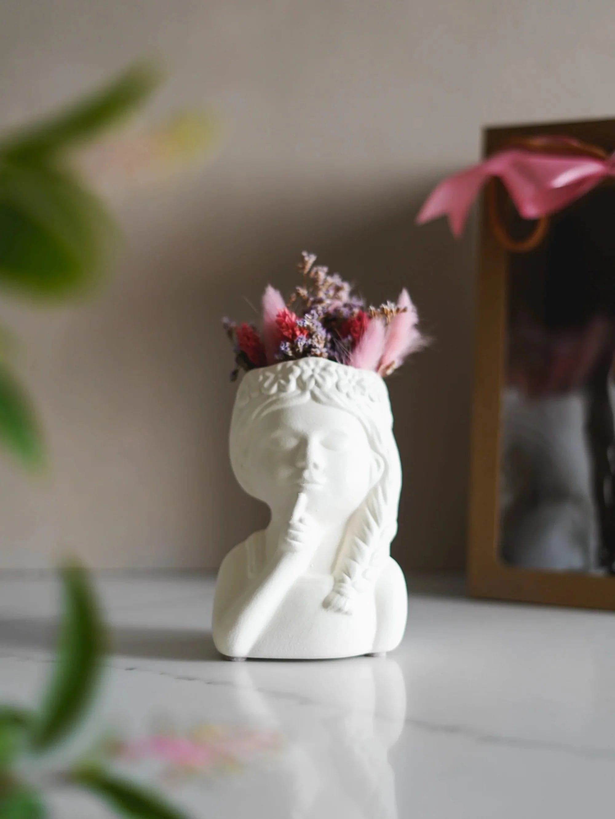 Ceramor Cerâmica Jarra Mini Entrelaçados com Flores