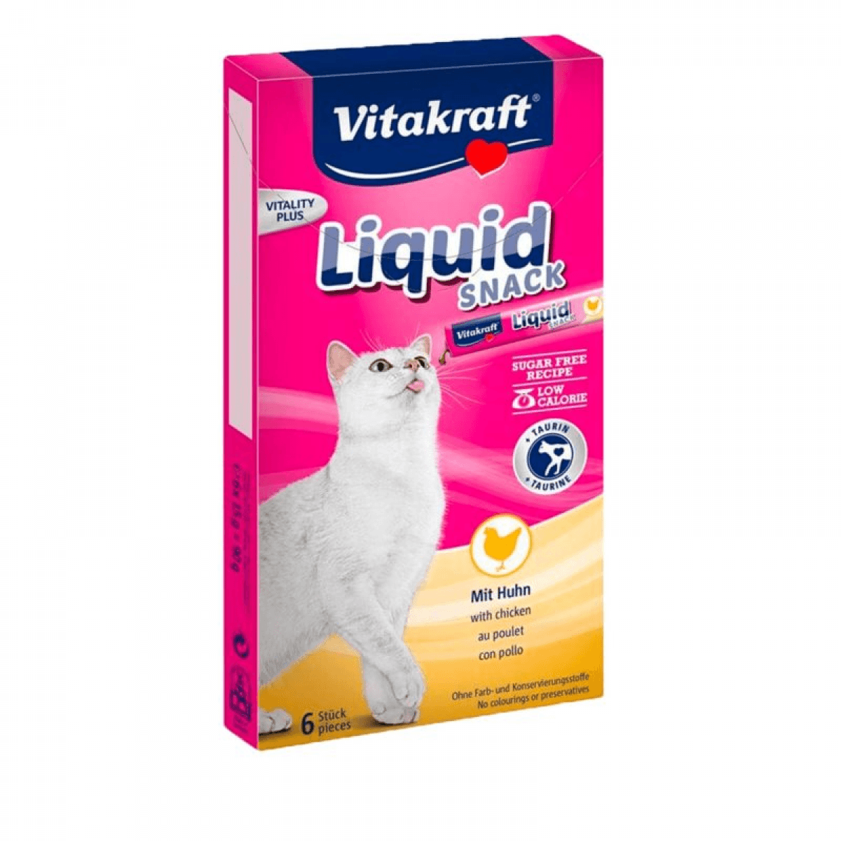 Vitakraft Cat Liquid Snack Chicken & Taurina 6x 15g
