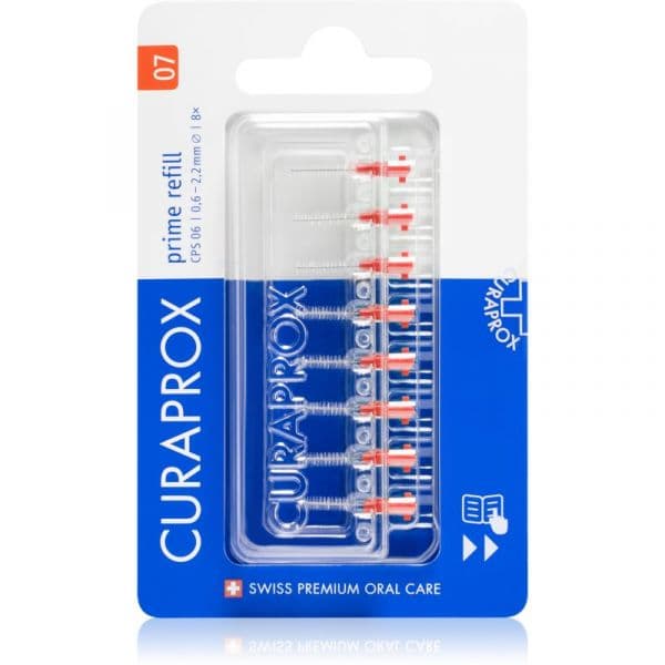 Curaprox Prime Refill Pinceis Interdentais Comem Blister Cps 07 0,6 2,2 mm 8 Ks