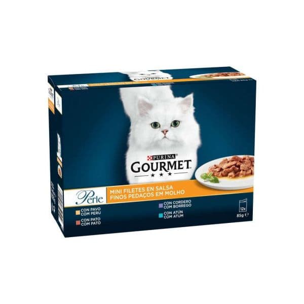 Ração Húmida Purina Gourmet Perle Pedaços em Molho 12x85g