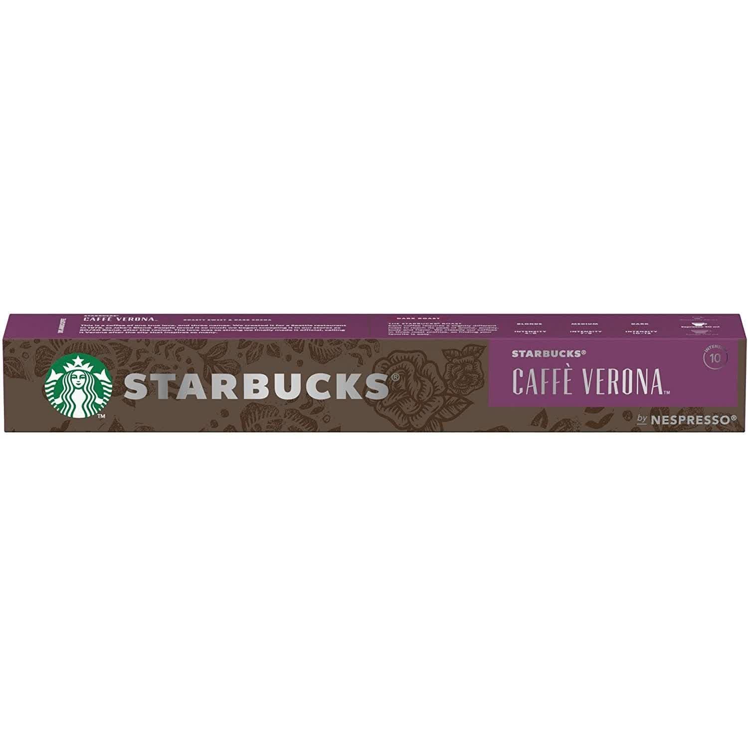 Nestlé Starbucks Caffè Verona Cápsulas de Café Nespresso 10 Cápsulas