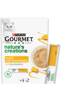 Purina Gourmet Nature's Creations Puré Frango e Abóbora 5x10g
