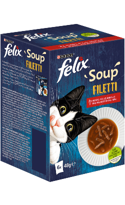 Felix Soup Filetti Seleção do Campo 6x48g Sopa para Gato - Campet