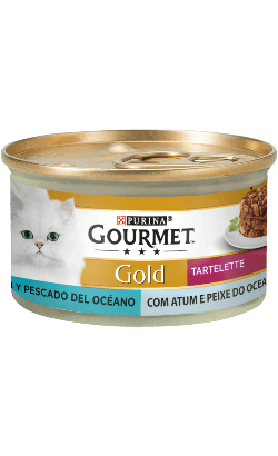 Ração Húmida Purina Gourmet Gold Tartelette Duo Atum & Peixe do Oceano 85g