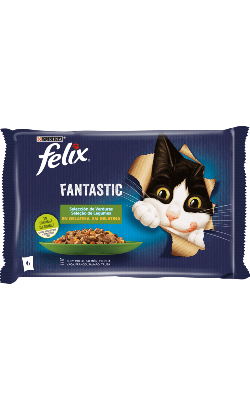 Ração Húmida Felix Comida Húmida Fantastic Legumes 4x85g