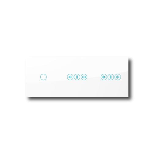 Smartify vPRO Espelho Triplo (1 botão + Cortinas + Cortinas) Branco - SYPE301CTCTBR