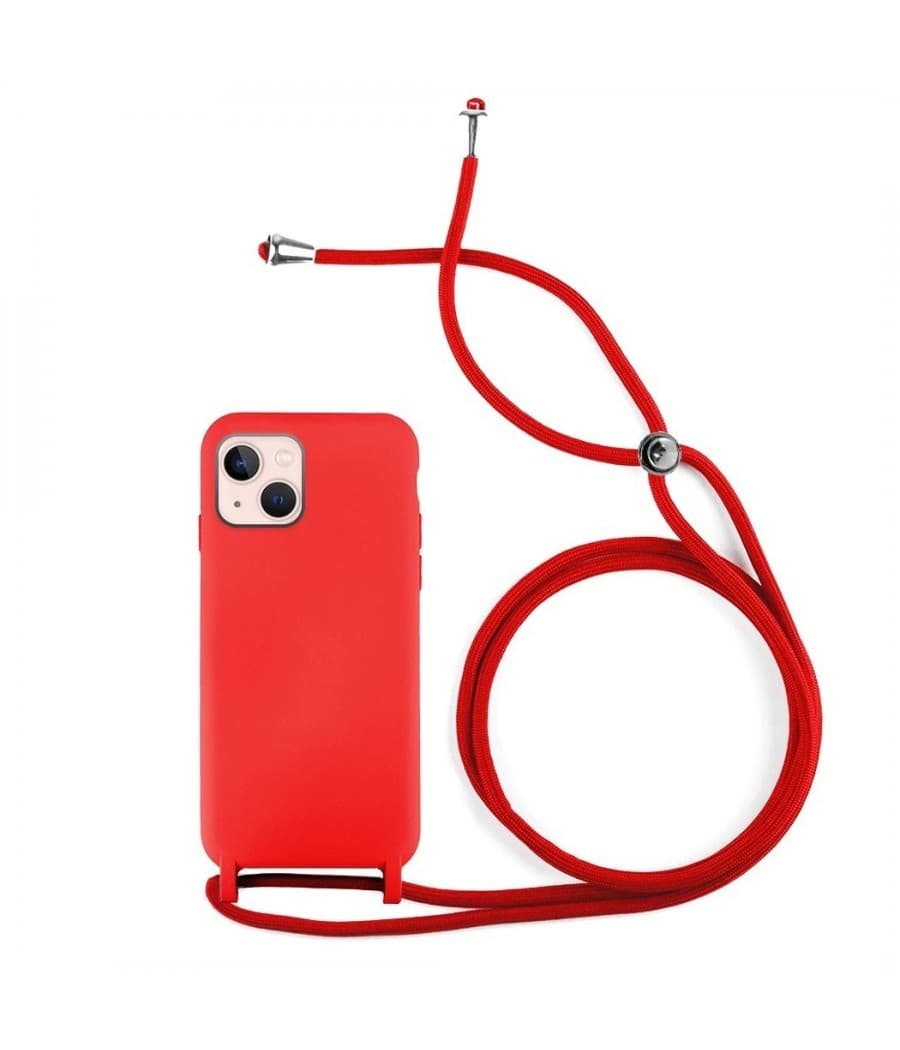 Capa Silicone Líquido iPhone 13 Mini Cordão Vermelho - 69181702