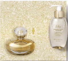 Coffret Presente , Lily Eau de Parfum, 75ml+Lily Sabonete Líquido Acetinado, 250ml