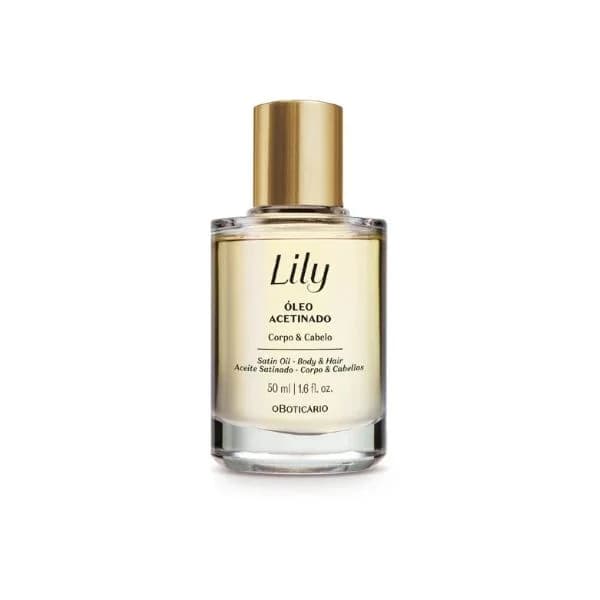 O Boticário Óleo Acetinado Multifuncional Corpo e Cabelo Lily 50ml
