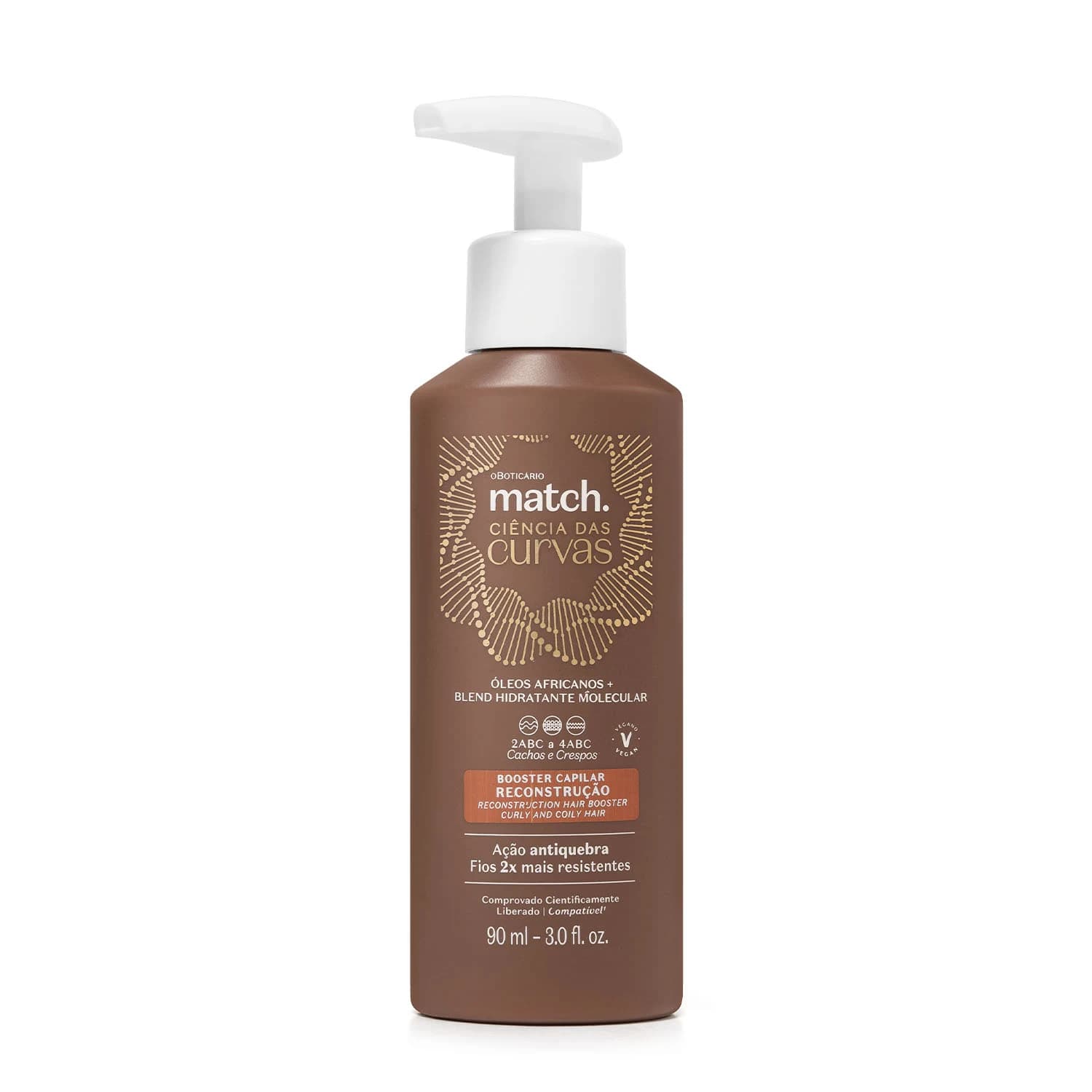 Booster Capilar Nutrição Match Ciências das Curvas, 90 ml
