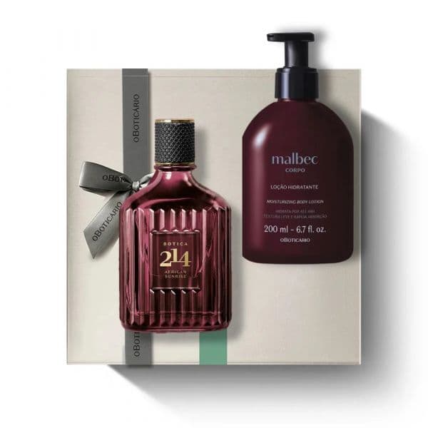 Botica 214 African Sunrise Eau de Parfum 90ml + Loção Corporal Malbec 200ml Coffret